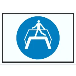 Übergang benutzen Symbol Schild A4 (210x297mm)