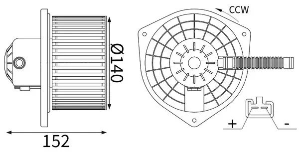 MAHLE Innenraumgebläse ab448000s für MITSUBISHI
