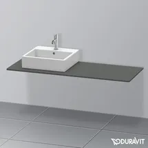 Duravit Waschbeckenunterschrank 1 Ausschnitt 140 x 1,6 x 55 cm Grau Matt
