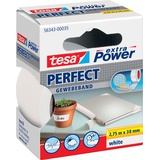 Tesa extra Power Perfect Gewebeband Weiß