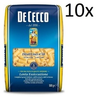 10x Pasta De Cecco 100% Italienisch Ditali Lisci n°58  Nudeln 500g kurze Pasta
