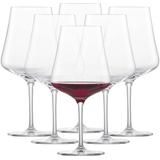 Schott Zwiesel Burgunder Rotweinglas Fine (6er-Set), stilvolle Burgundergläser für Rotwein, spülmaschinenfeste Tritan-Kristallgläser, Made in Germany (Art.-Nr. 113769)