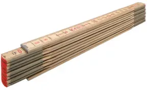 STABILA Holz-Gliedermaßstab Type 607 N-S 2 m schlanke Lättchen, naturfarben, metrische Skala