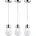ETC Shop Vintage 3-flg. 12 cm Drahtgeflecht chrom