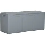 vidaXL Garten-Aufbewahrungsbox 270 L 44,5 x 51 cm Grau