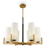 Licht-Erlebnisse Kronleuchter (B)67 x (L)67 x (H)52.4 cm in Messing Weiß Schwarz | Gr.: onesize