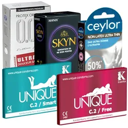 Kondomotheke® Latexfreie Kondome - 5-Sorten-Pack A (31 Kondome) 31 St
