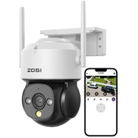 ZOSI 4MP 2,5K Überwachungskamera Aussen WLAN, 355°/140° Schwenkbar WLAN IP Kamera Outdoor mit Plug-in Strom, Farbnachtsicht, Auto Tracking