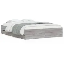 vidaXL Bettgestell 140 x 200 cm H2 Grau
