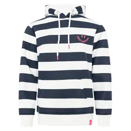 Zwillingsherz Hoodie Blockstreifen Marine 44