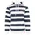 Zwillingsherz Hoodie Blockstreifen Marine 44