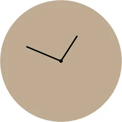 Wanduhr "Sanja", beige, T:1,5cm, LEGER HOME BY LENA GERCKE, Wanduhren, Acrylglas, rund, geräuschlos, minimalistisch