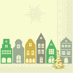 Tissue Serviette Julika, 40x40 cm, 100 Stück - Mank - Weihnachtsserviette