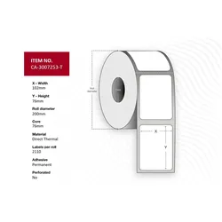Capture Label Core Outer diameter Direct