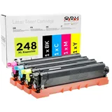 OBV Kompatibel zu Brother TN-248XL Schwarz/Cyan/Magenta/Gelb