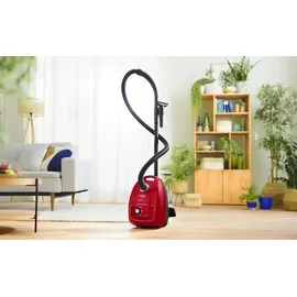 Bosch BGD38RD1H Serie 4 Bodenstaubsauger mit Beutel rot