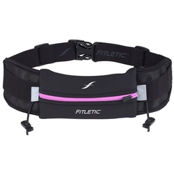 Fitletic Laufgürtel Laufgürtel „Ultimate 1“ für Handy, Sportgürtel, Fitnessgürtel Premium Laufausrüstung rosa|schwarz