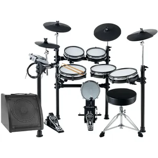 XDrum DD-530 Mesh Heads E-Drum Maxi Live Kit mit Drum-Monitor, und Hocker,