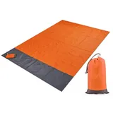 Picknickdecke, Wasserdicht Stranddecke Strand Zubehör - Strandmatte Sandfrei Picknickdecke Groß 200x140 cm, Strandmatte Gepolstert Faltbar Campingdecke Mit 4 Erdnagel, Für Strand Campen Piknik