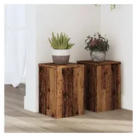 VidaXL Pflanzenständer 2 Stk. Altholz-Optik 20x20x30 cm Holzwerkstoff