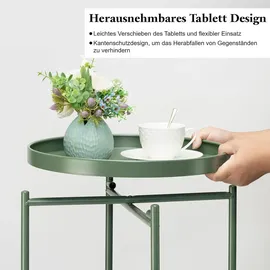 luxuskollektion 2-stöckiger Metall-Beistelltisch mit herausnehmbaren Tabletts für