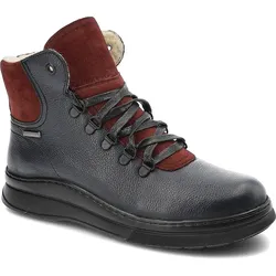 Dunkelblaue Stiefeletten Pollonus Damen Lederschuhe, 36