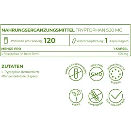 vitality nutritonals Tryptophan Hochdosiert Kapseln 120 St.
