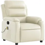 vidaXL Massagesessel Creme Kunstleder 92,5 x 100 x 92,5 cm Beige