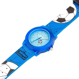 Scout Kinderuhr Fußball 280305030 Gehäusefarbe Blau