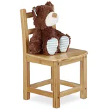 Relaxdays Kinderstuhl Rustico natur braun