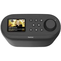 Hama Internetradio mit Digitalradio (WLAN/DAB+/DAB/UKW, Bluetooth, Spotify Streaming, 30 Speicherplätze, 2 Direktwahltasten, Radiowecker, Unterbauradio, 2,4 + 5 GHz, 2,4“ Farbdisplay, 5W) schwarz