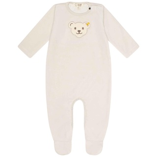 Steiff Baby Strampler - Body, Baumwolle, Bär, Logo, Druckknöpfe, langarm, einfarbig Beige 68