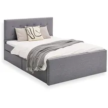Homestyle4u Polsterbett 120 x 200 cm Grau