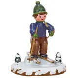 Hubrig Volkskunst GmbH Winterkind Schneeschuhfahrt 8 cm blau/bunt/grau