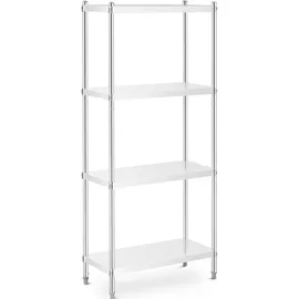 Royal Catering Schwerlastregal Edelstahl 80 x 40 x 180 cm grau