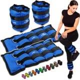 C.P. Sports 2er Set Gewichtsmanschetten für Hand- und Fußgelenke, 2X 0,5kg – 2X 1kg - 2X 1,5kg - 2X 2kg - 2X 2,5kg - 2X 3kg - 2X 4kg - 2X 5kg - 2X 6kg - Gewichte für Arme und Beine (2X 2,5kg)