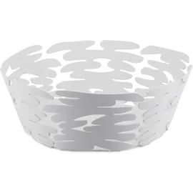 Alessi BM10/18 W Barket Korb, stahlfarbig mit Epoxidharz, Weiß