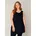 Damen Gr 52 blau navy schwarz blau Jersey Obermaterial 94 Viskose 6 Elasthan unifarben Basic figurumspielend hüftbedeckend Rundhals Shirts