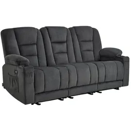 MCombo M MCombo 3 Sitzer Sofa mit Schlaffunktion, 3er Relaxsofa mit Taste 150° Verstellbar, Kinosessel mit Liegefunktion, USB & Getränkehalter,