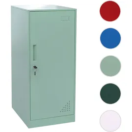 Mendler Spind HWC-P63, Schließfach Wertfachschrank Schließfachschrank Tür Kleiderstange, 90x38x45cm Stahl ~ mintgrün