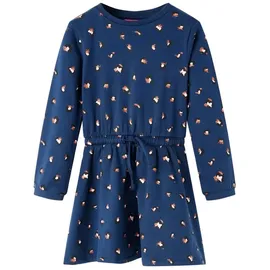 vidaXL Kinderkleid Langarmkleid Marineblau 128