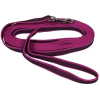 EQuest Gummierte Schleppleine für Hunde - mit Handschlaufe, 5 m - pink
