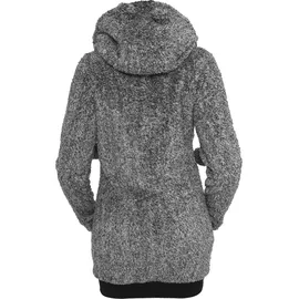 URBAN CLASSICS Ladies Melange Teddy Zip Hoody - Grau