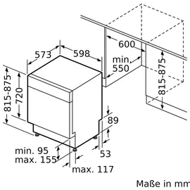 Neff N50 S125ECS15E Einbau-Geschirrspüler (unterbaufähig, 598 mm breit, Edelstahl)