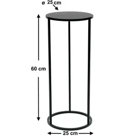 DanDiBo Ambiente Blumenhocker Rund 60 cm Schwarz