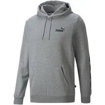 Puma Ess+ Metallic Tape Hoodie Herren medium gray heather M