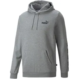 Puma Ess+ Metallic Tape Hoodie Herren medium gray heather M