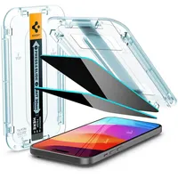 SPIGEN Glas.tR EzFit Privacy-Temperaturglas für iPhone 15/16 Adapter 2 Pack Transparency / 15