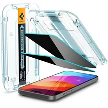 SPIGEN Glas.tR EzFit Privacy-Temperaturglas für iPhone 15/16 Adapter 2 Pack Transparency / 15