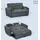 Homcom Schlafsofa, 2-Sitzer Sofa mit Schlaffunktion, Verstellbare Rückenlehne, Couch mit Kissen, Samtoptik, Schlafcouch mit Bettkasten für Wohnzimmer, Sofas & Couches, Schlafsofas